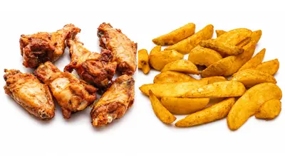 4 Plain Wings & Wedges