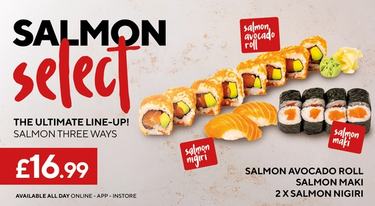 SALMON SELECT - 24 Hour Sushi Collection in Oval SW8
