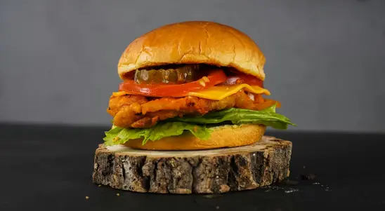 Spicy Hot-Dip Chicken Burger - Best Delivery in Downside LU5