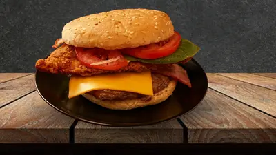 Flames Special Burger