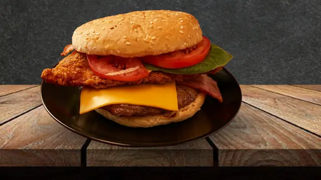 Flames Special Burger