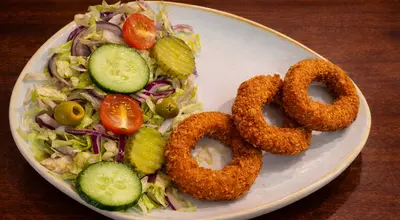 Coated Squid Rings with Salad
