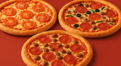 3 Medium Pizzas