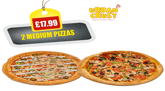 Any 2 Medium Pizza
