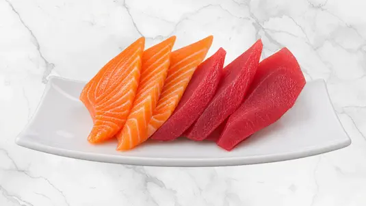 3pc tuna & 3pc salmon. — collection in Marks Gate RM5