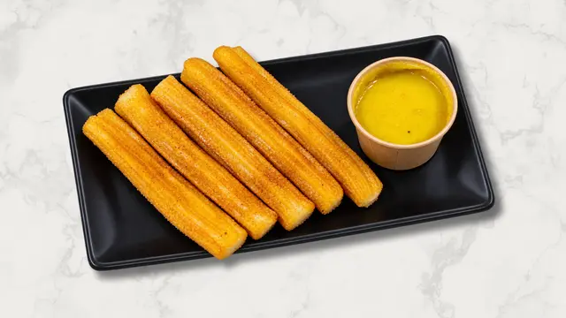 Churro Sticks with caramel sauce