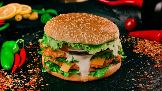 Chicken Burger - Halal Delivery in Quy Waters CB1