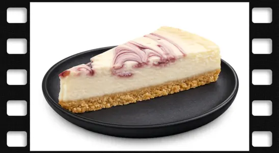 Raspberry & White Chocolate Cheesecake - Popcorn Delivery in Whitelea Glade NE23