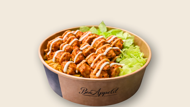 Hot Chicken Bites Rice Bowl