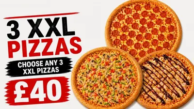 3 XXL Pizzas for £40
