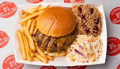 Curry Mutton Burger Combo