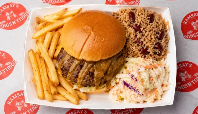 Curry Mutton Burger Combo