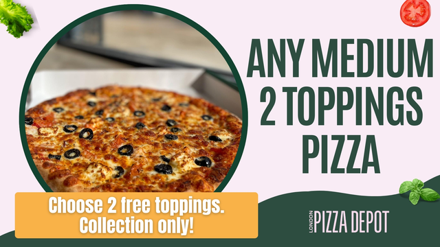 Any Medium 2 Toppings Pizza