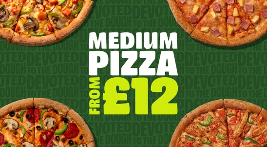 £12 Two Topping Medium Pizza