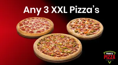 3 XXL Pizzas.