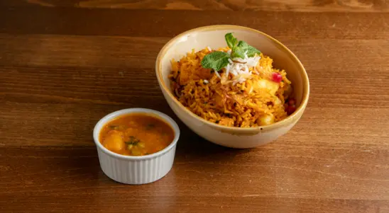 V5. Jackfruit Biryani 🌶🌶 (VE) - Korma Delivery in Holland Park W8