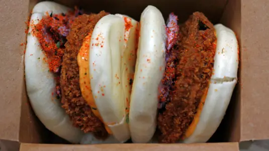 Panko Aubergine Bao Bun - Asian Food Collection in Eversley Centre RG27