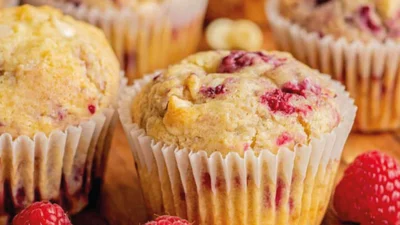 Raspberry & White Chocolate Muffin