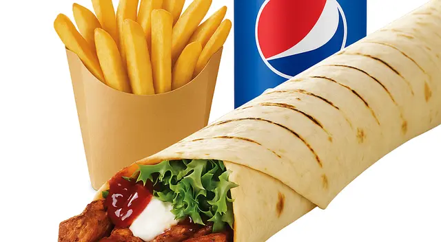 Tandoori Chicken Tikka Wrap Meal  - Collection Only