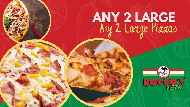Any 2 large Pizzas