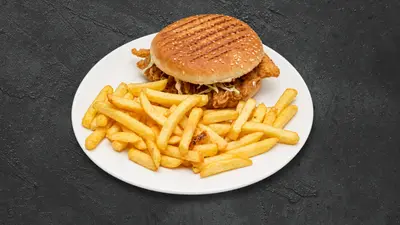 #13 - Chicken Fillet Burger Meal (Del)
