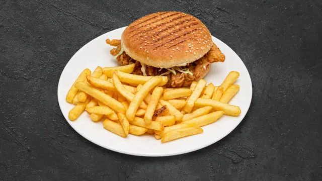 #13 - Chicken Fillet Burger Meal (Del)
