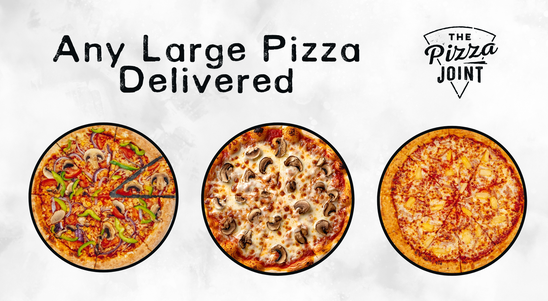 Any Large Pizza Delivered