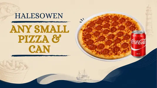 Any Small Pizza & Can