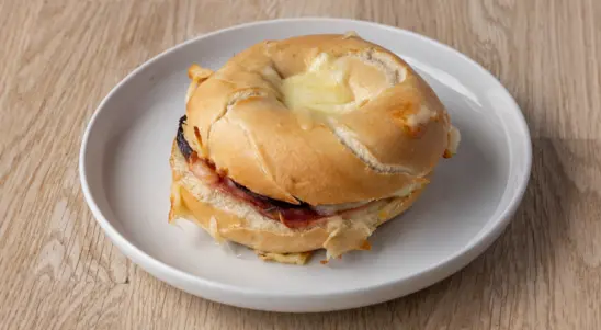 Toasted Bagel Cheese & Ham