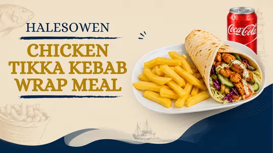 Chicken Tikka Kebab Wrap Meal