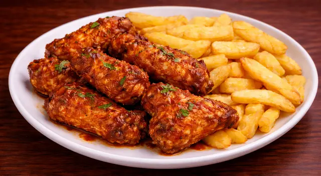 5 Peri Peri Wings with Chips
