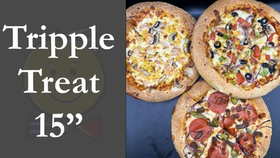 Triple Pizza Treat 15 Inch