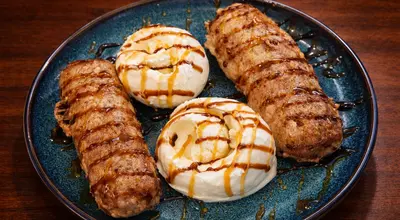 Fried Mars with Ice Cream
