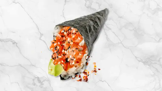 Hand roll with cucumber, sesame seed & spicy mayo. — collection in Marks Gate RM5
