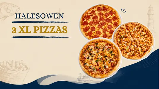 3 XL Pizzas