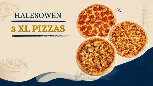 3 XL Pizzas