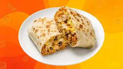 Chicken Burrito with Cheese  (original style, toasted)