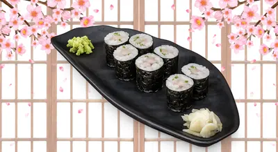 Yellowtail & Scallion Roll Maki (6pcs)