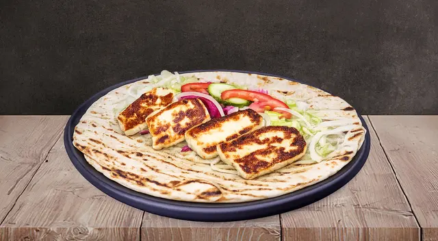 Halloumi Kebab In Wrap